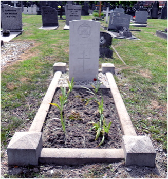 Grave of Frank Burgess at Ypres