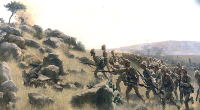 The Battle of Bergendal in August 1900