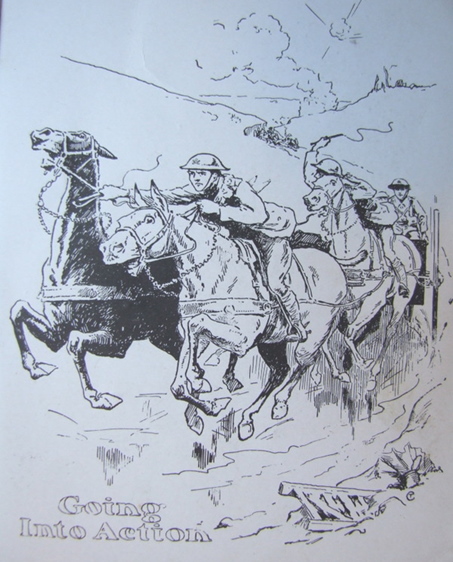 Artist’s impression of a Machine Gun Corps transport limber