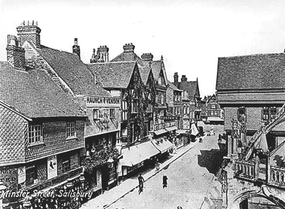 Minster Street, Salisbury, around the turn of the 20th Century